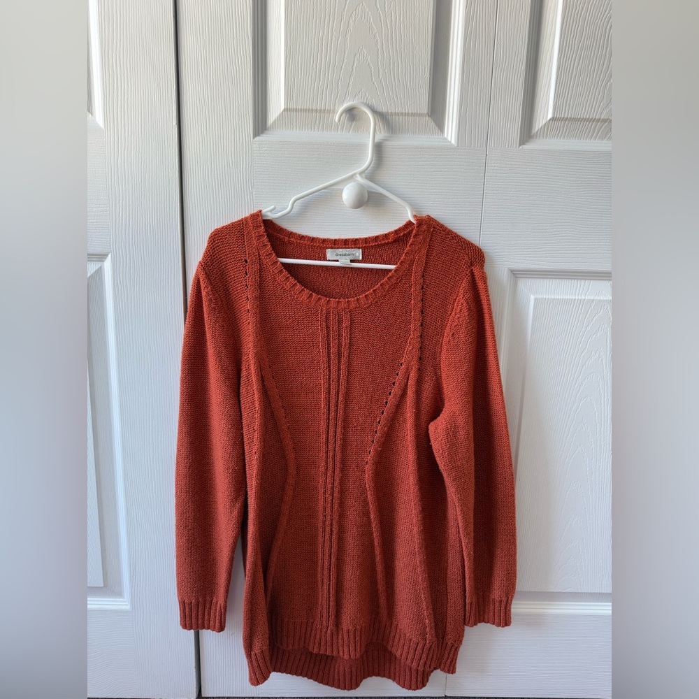 dressbarn Women's Warm Rust Cardigan